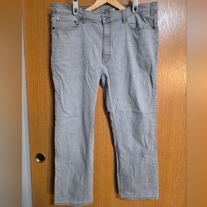 True Nation Men's Relaxed Fit Jeans in Light Gray 42x30
